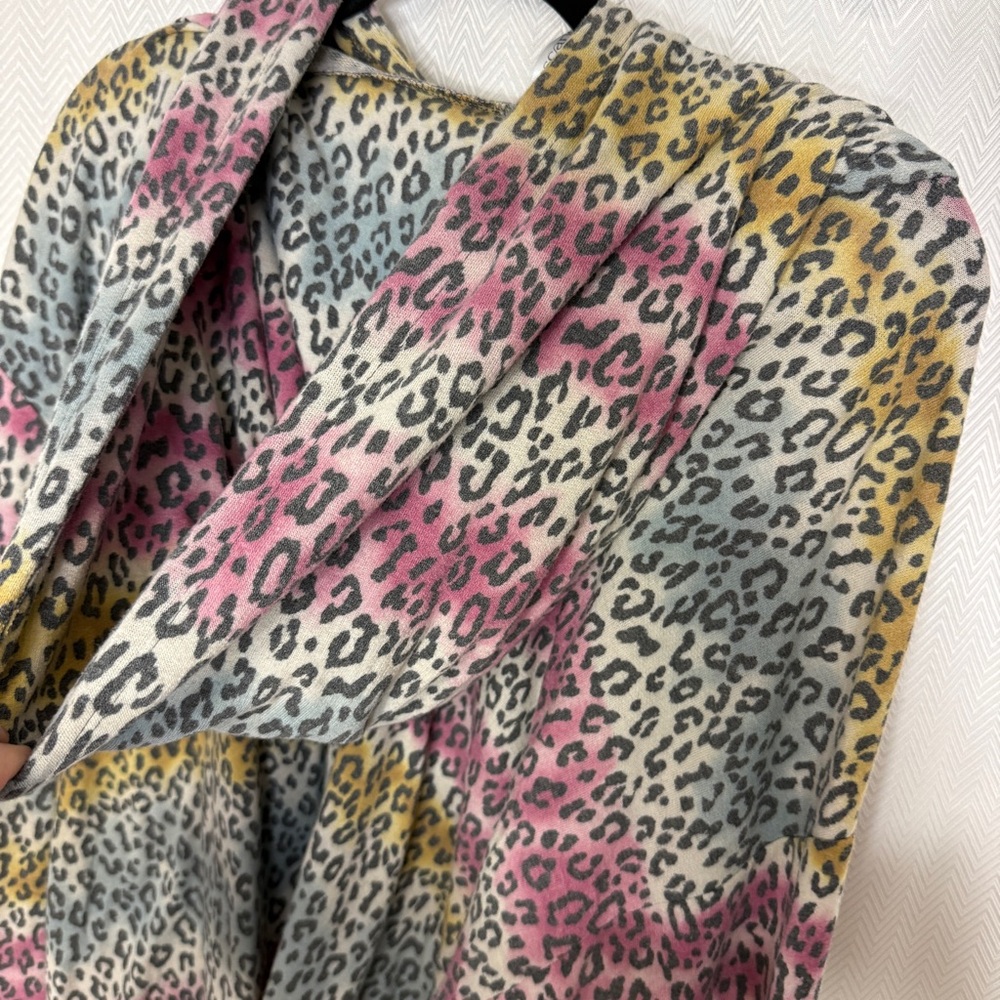 Dear Scarlett Multicolor Leopard Print Women's Hoodie Size XL - Picture 6 of 8